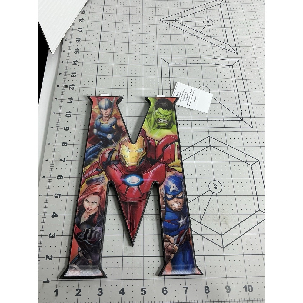 Marvel Avengers‎ Superhero Letter M 3D Sign Home Decoration Wall Decor